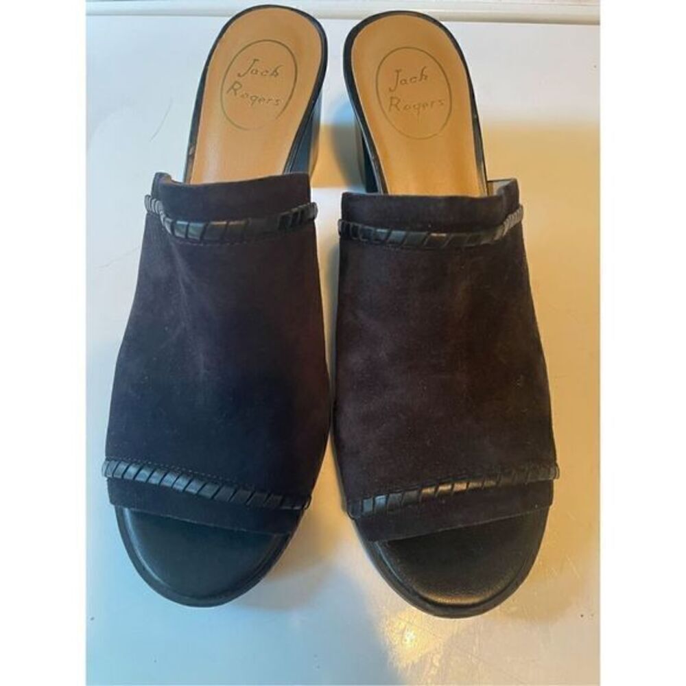 Jack Rogers Black Suede Shoes (SZ 9.5)